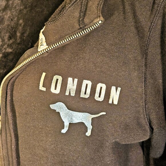 VS PINK Vintage LONDON Bling Hooded Sweatshirt (RARE!) - Picture 3 of 6